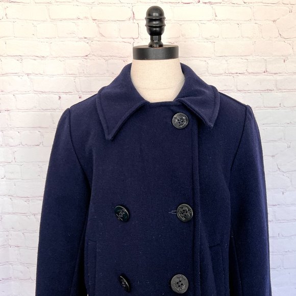 60's Navy Blue Pea Coat - Size Medium/Large -Sears - Picture 2 of 13